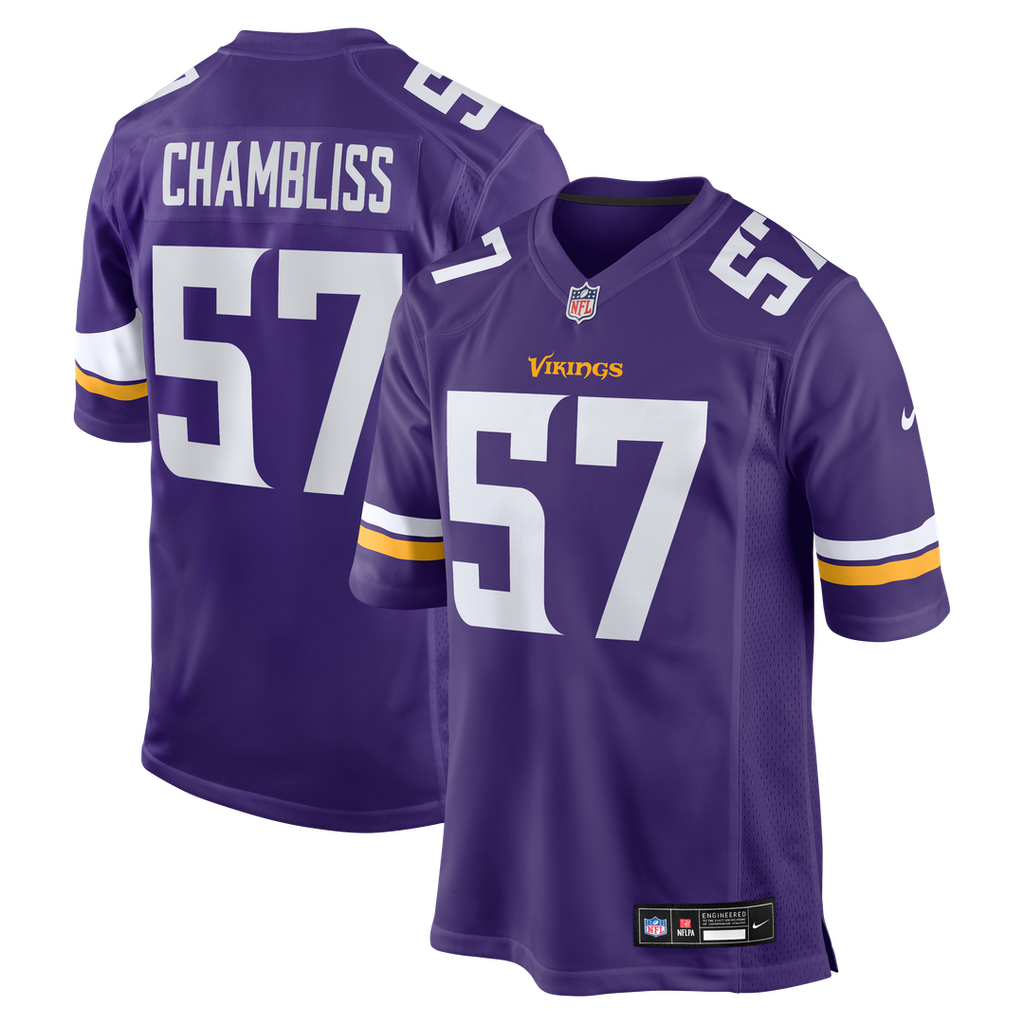 Minnesota Vikings Chaz Chambliss Nike Purple Game Jersey