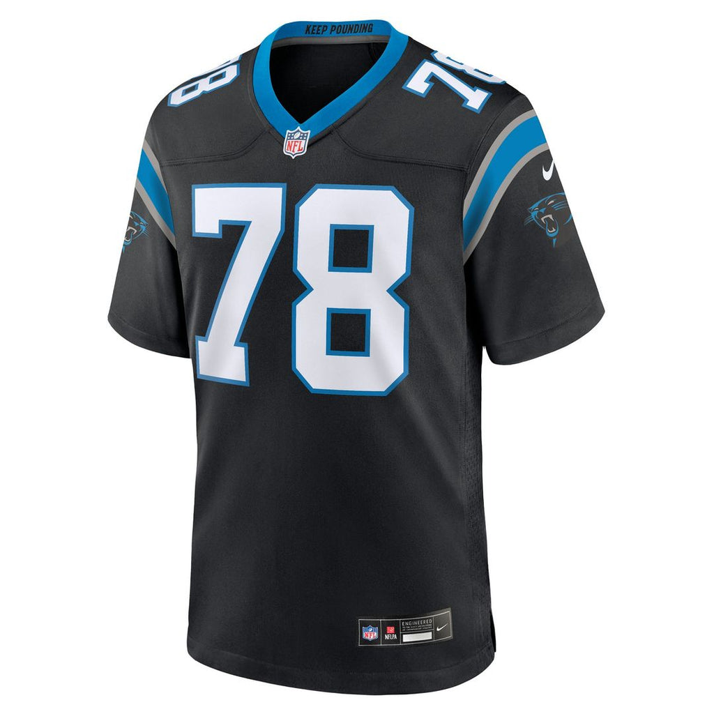 Carolina Panthers Popo Aumavae Nike Black Game Jersey