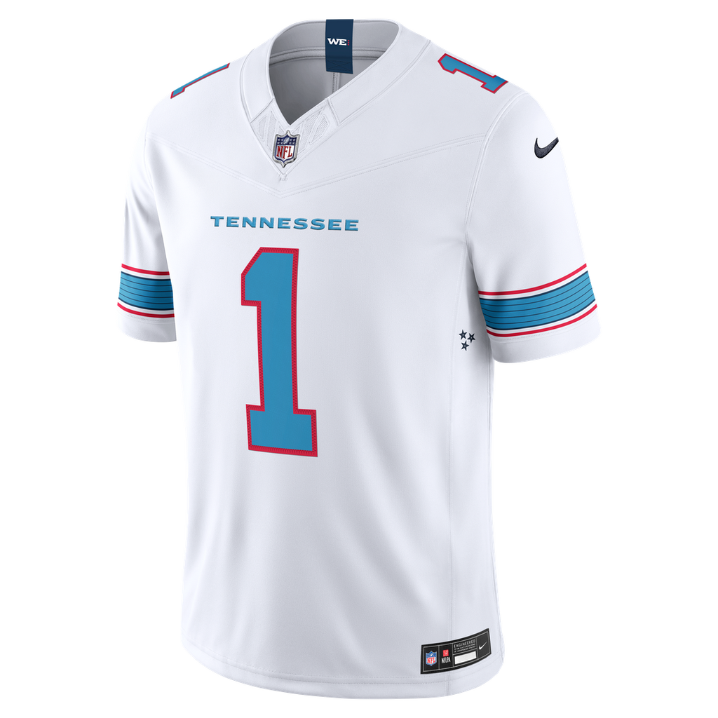 Tennessee Titans Cameron Ward Nike Light Blue Team Vapor FUSE Stitched Limited Jersey