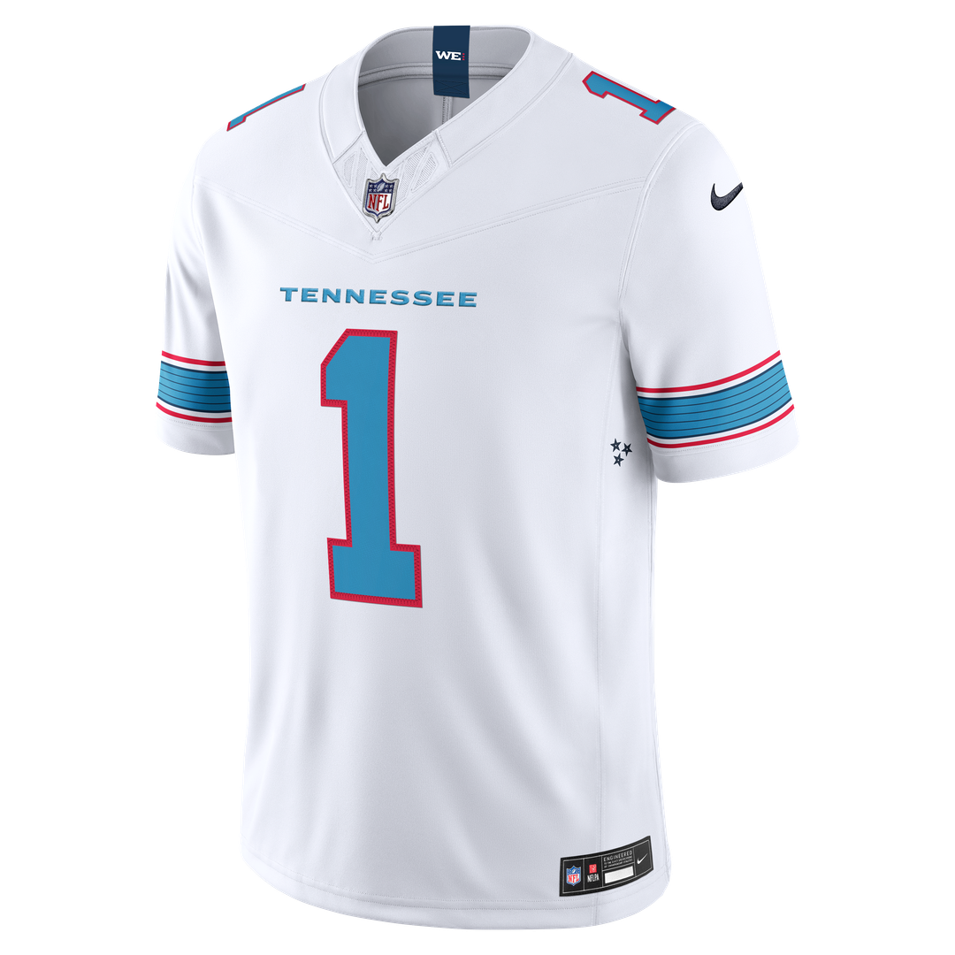Tennessee Titans Cameron Ward Nike Light Blue Team Vapor FUSE Stitched Limited Jersey
