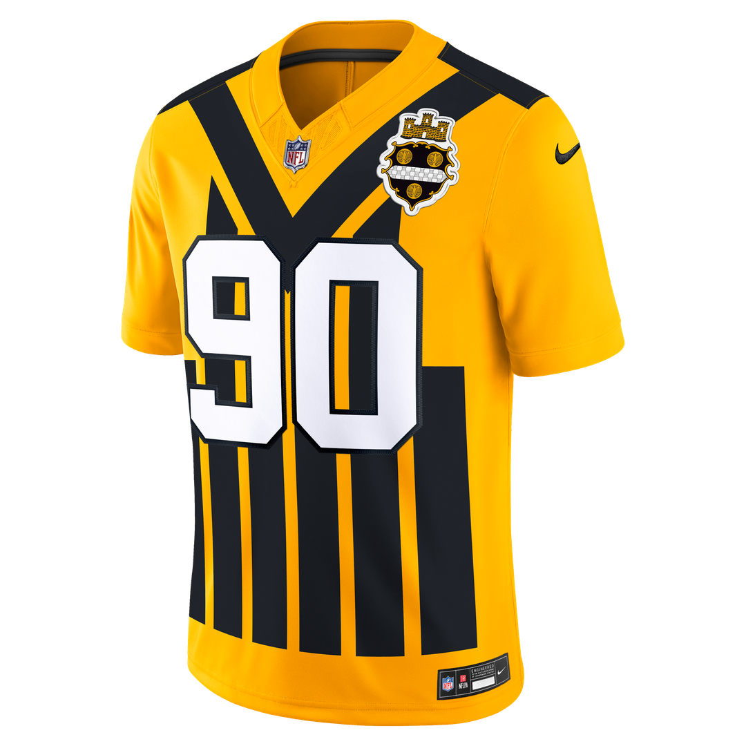Pittsburgh Steelers T.J. Watt Nike Gold Alternate Vapor FUSE Stitched Limited Jersey