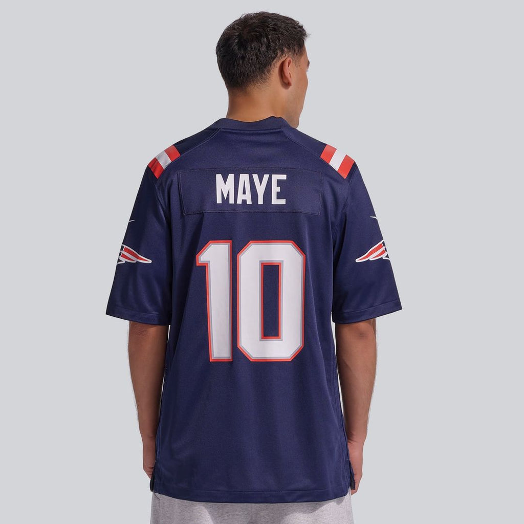 New England Patriots Drake Maye Nike Navy Game Jersey