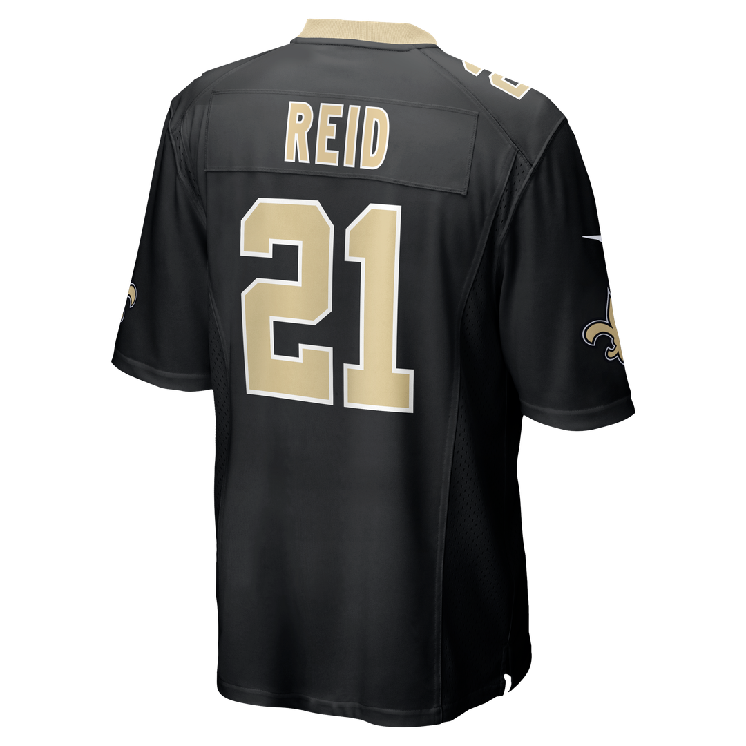 New Orleans Saints Justin Reid Nike Black Game Jersey