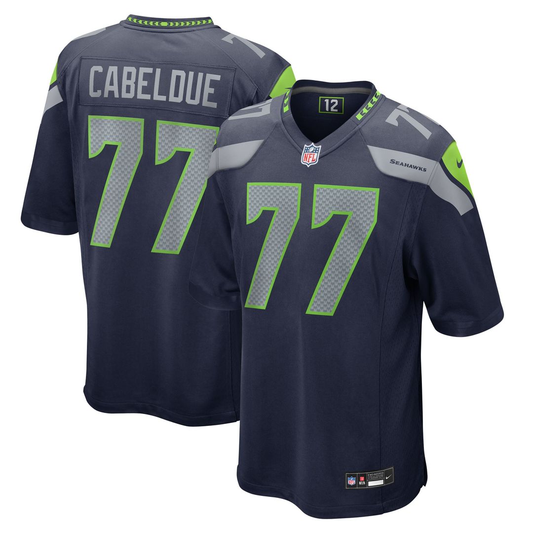 Seattle Seahawks Bryce Cabeldue Nike College Navy Game Jersey