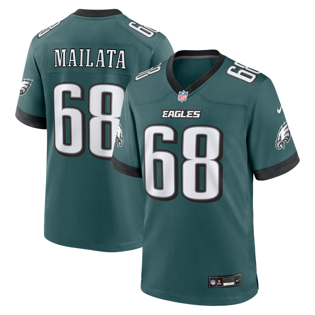 Philadelphia Eagles Jordan Mailata Nike Midnight Green Game Jersey