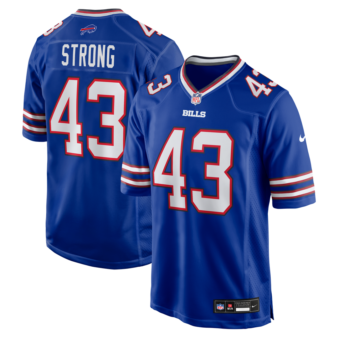 Buffalo Bills Dorian Strong Nike Royal Game Jersey