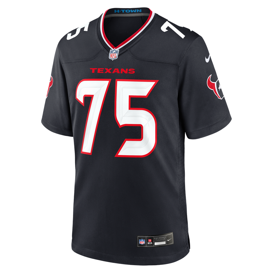 Houston Texans Wyatt Teller Nike Navy Game Jersey