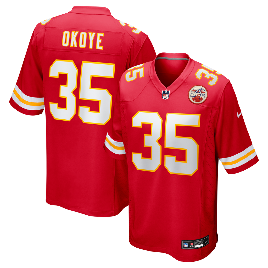 Kansas City Chiefs Christian Okoye Nike Red Retired Player Game Jersey