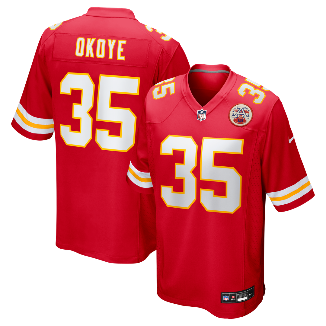 Kansas City Chiefs Christian Okoye Nike Red Retired Player Game Jersey