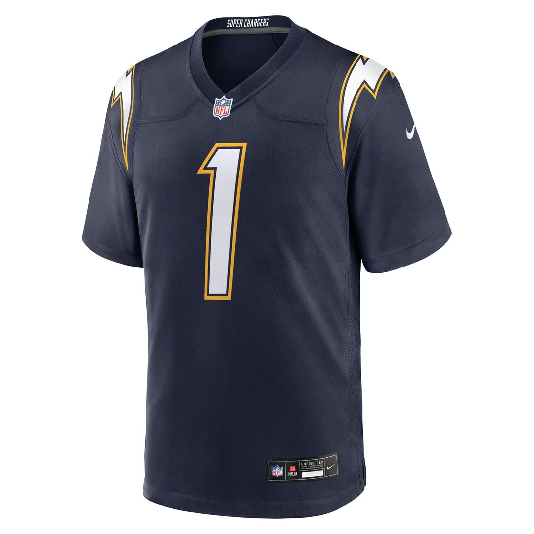 Los Angeles Chargers Quentin Johnston Nike Gold Alternate Charger Power Game Jersey