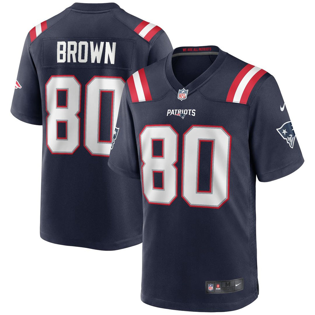 New England Patriots Troy Brown Nike Navy Retired Player Game Jersey
