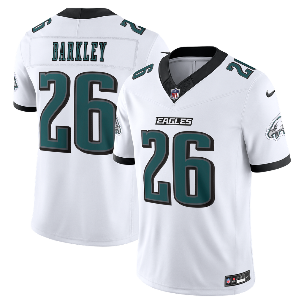 Philadelphia Eagles Saquon Barkley Nike White Vapor FUSE Stitched Limited Jersey