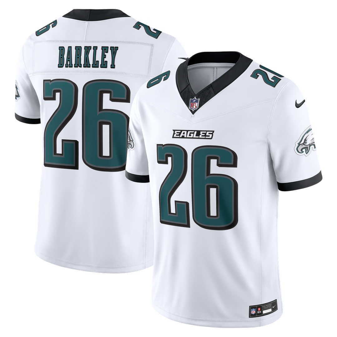 Philadelphia Eagles Saquon Barkley Nike White Vapor FUSE Stitched Limited Jersey