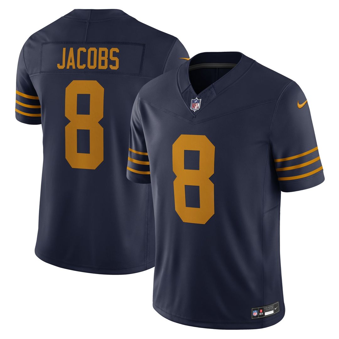 Green Bay Packers Josh Jacobs Nike Navy The 1923 Classic Vapor FUSE Limited Jersey
