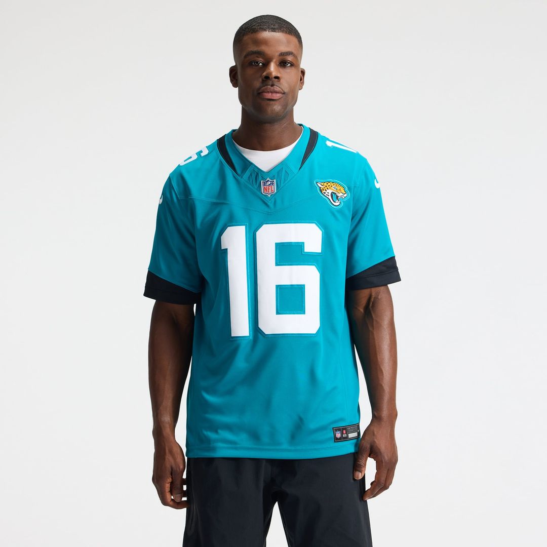 Jacksonville Jaguars Trevor Lawrence Nike Teal Team Vapor FUSE Stitched Limited Jersey