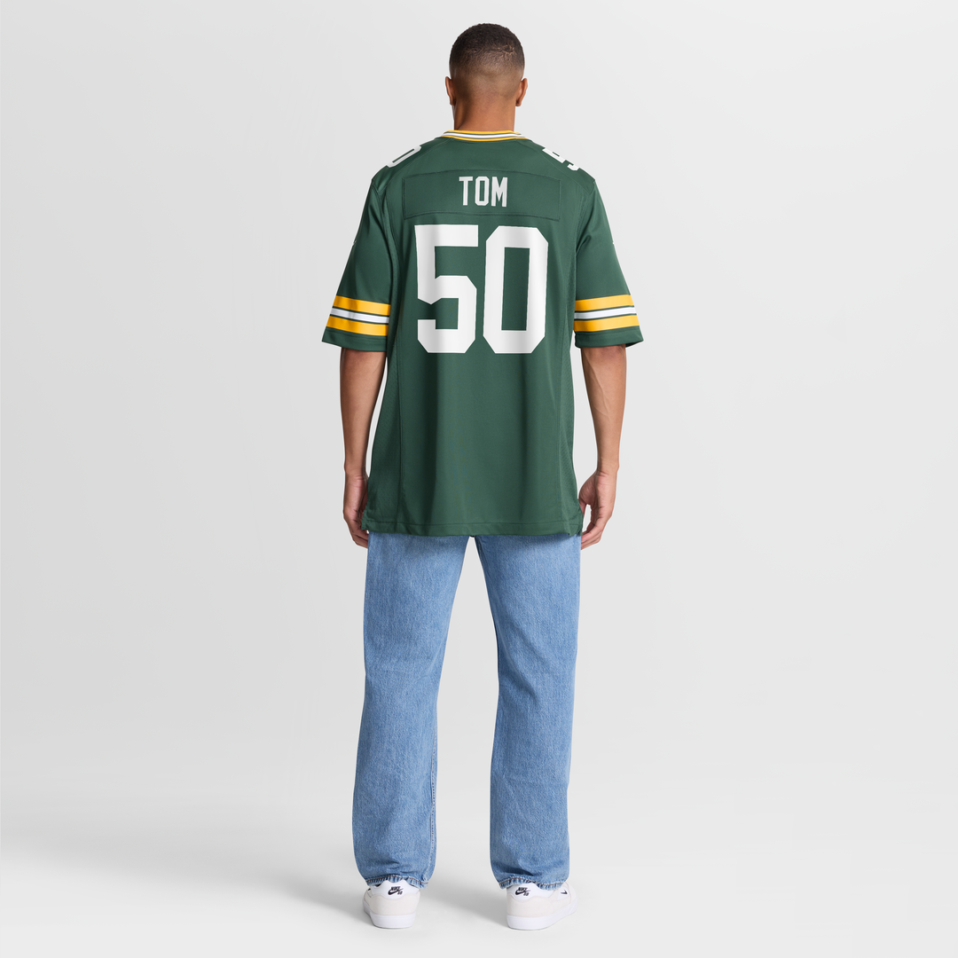 Green Bay Packers Zach Tom Nike Green Game Jersey