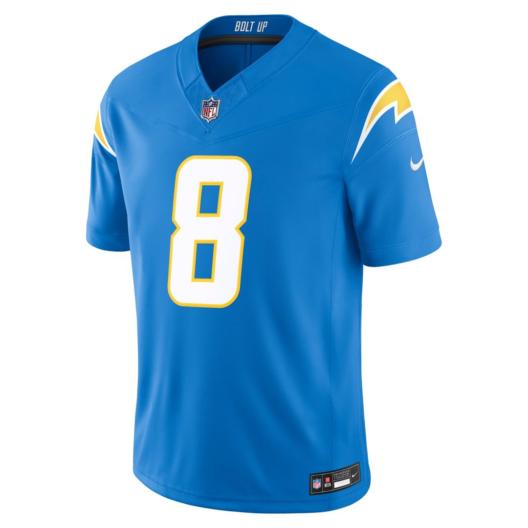 Los Angeles Chargers Omarion Hampton Nike Powder Blue Team Vapor FUSE Stitched Limited Jersey