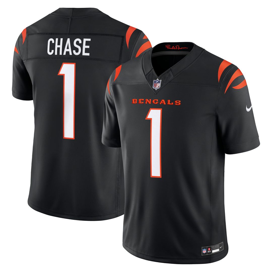 Cincinnati Bengals Ja'Marr Chase Nike White Vapor FUSE Stitched Limited Jersey