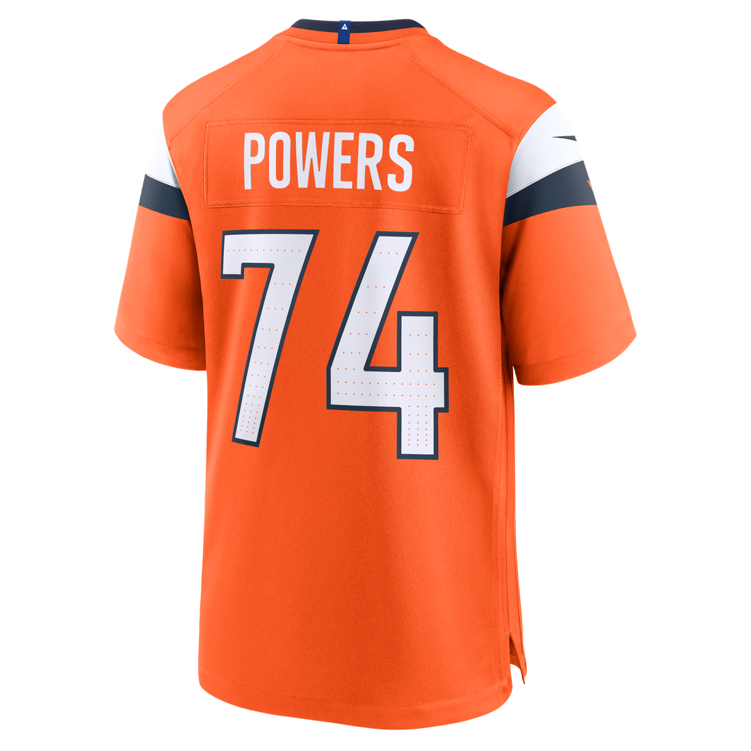 Denver Broncos Ben Powers Nike Orange Game Jersey
