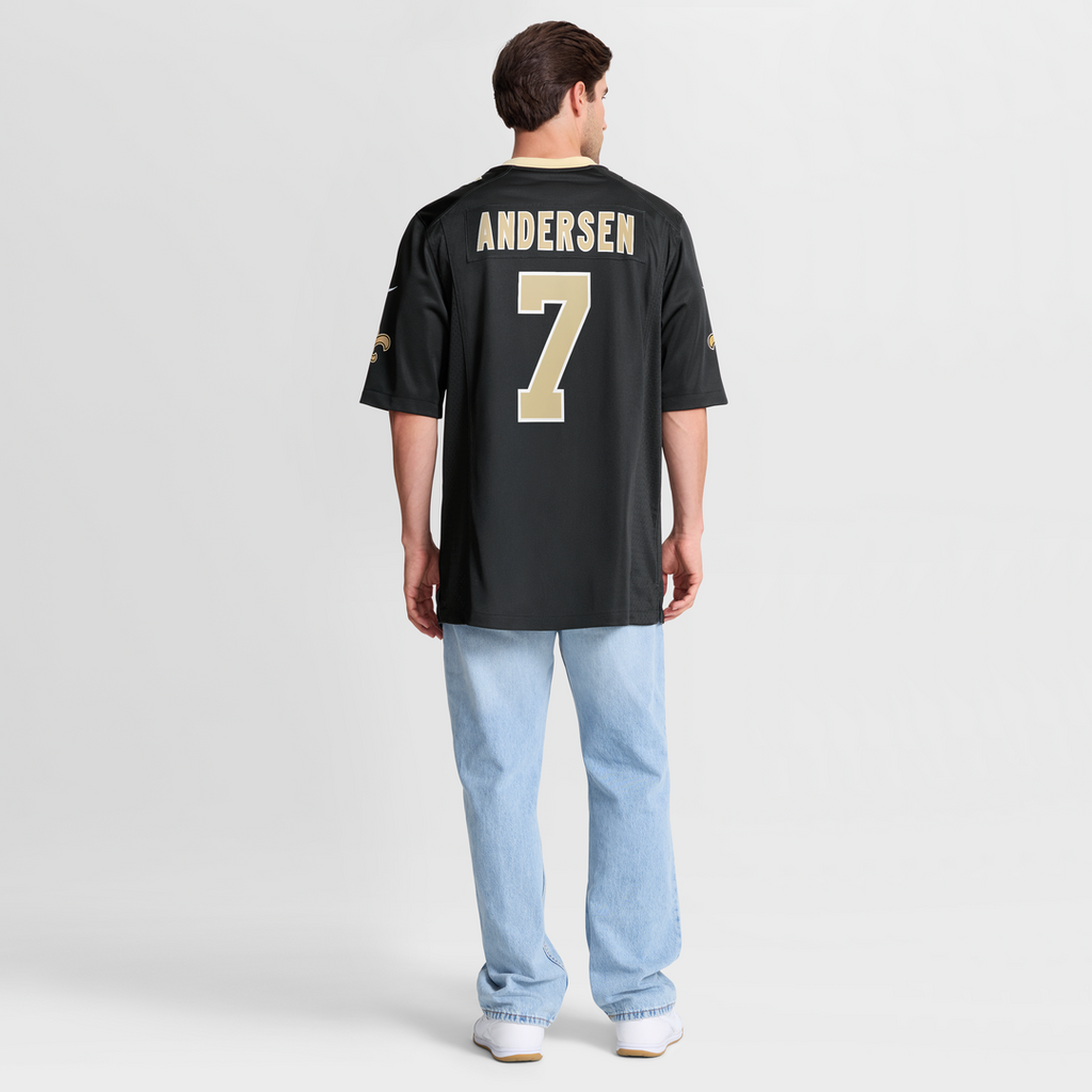 New Orleans Saints Morten Andersen Nike Black Retired Player Game Jersey