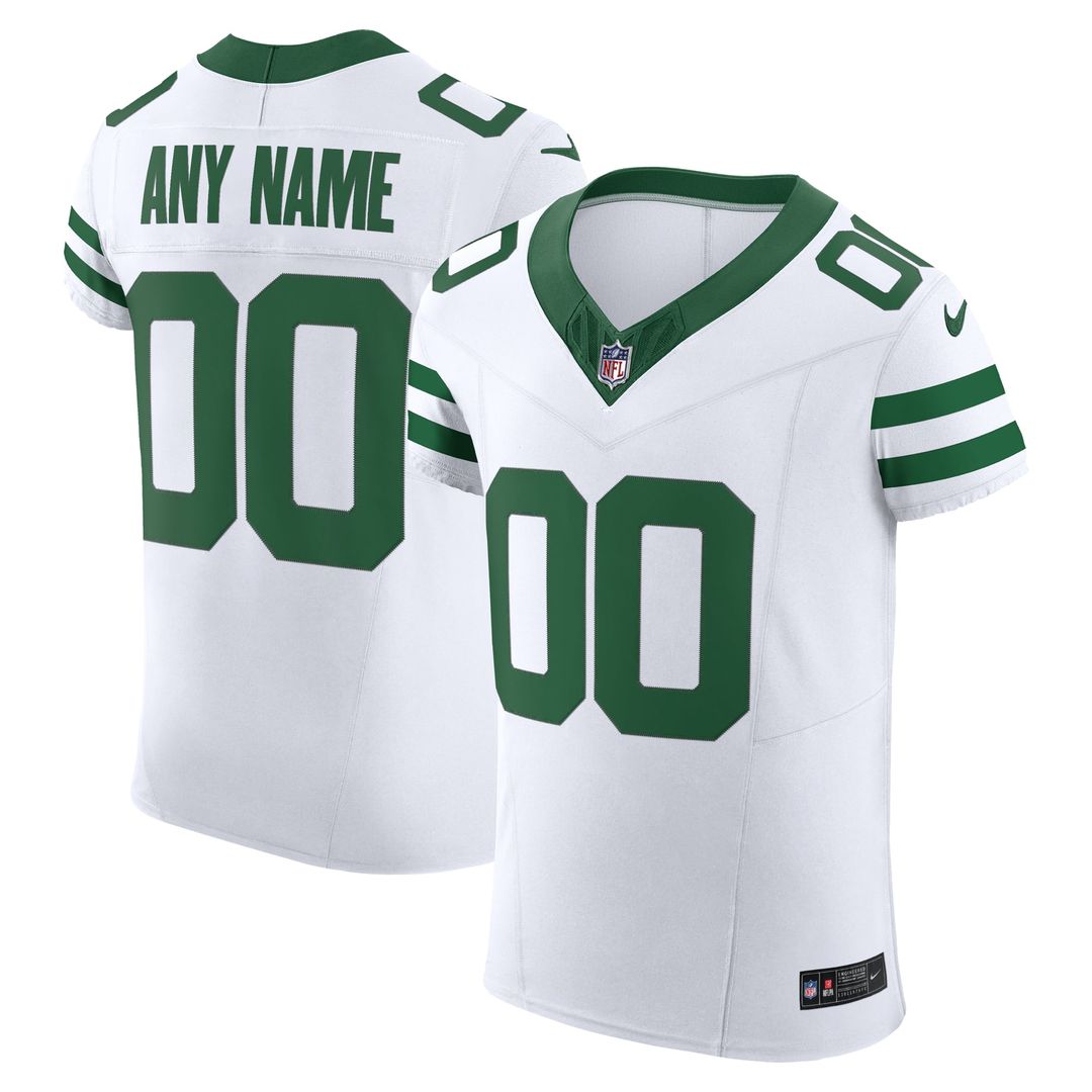 New York Jets Nike White Vapor FUSE Elite Custom Jersey