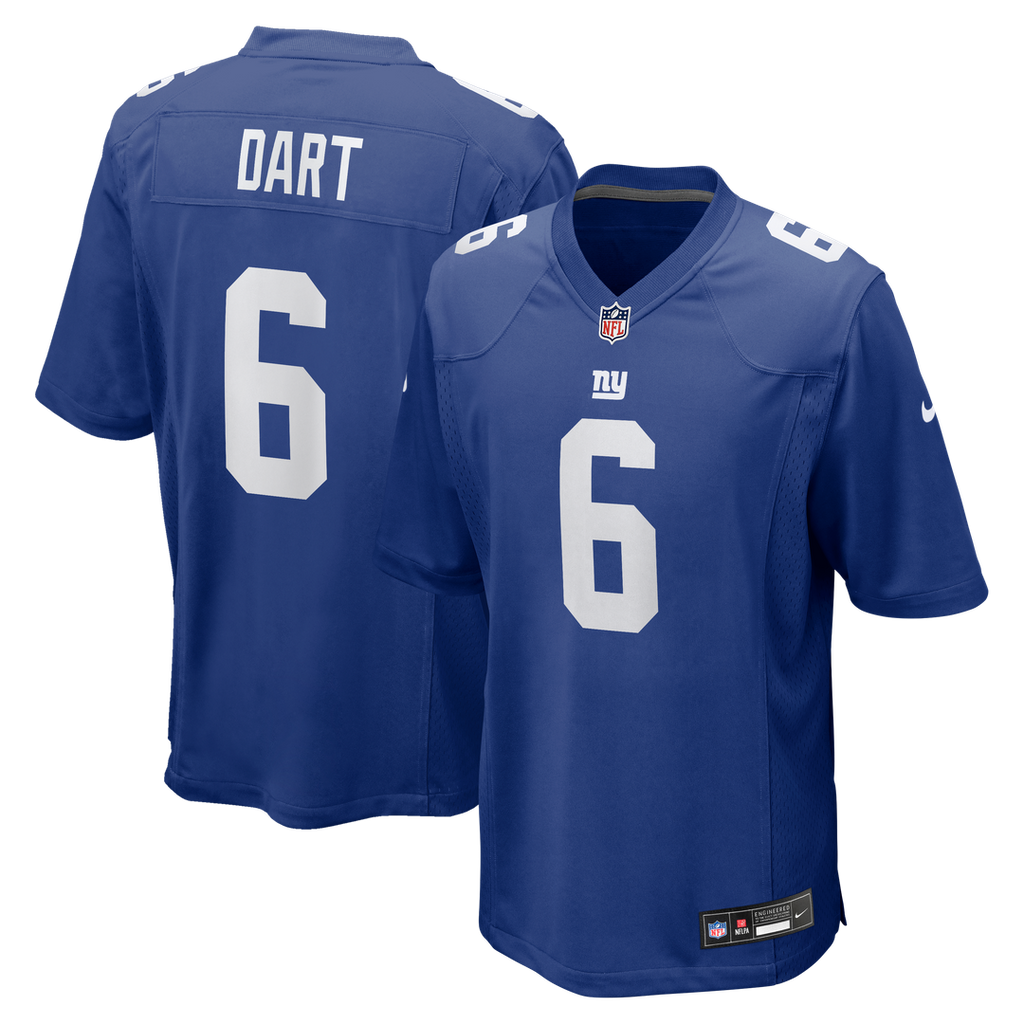 New York Giants Jaxson Dart Nike Royal Game Jersey