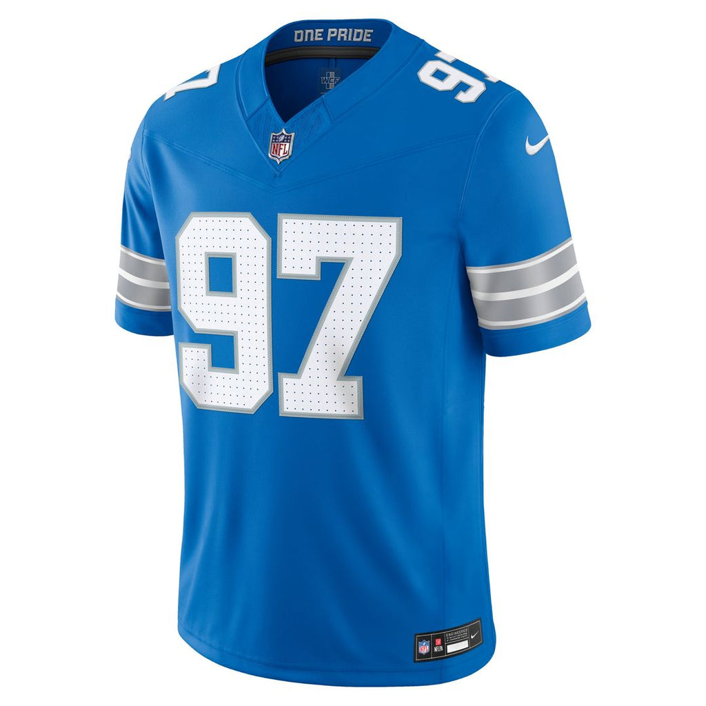 Detroit Lions Aidan Hutchinson Nike Blue Team Vapor FUSE Stitched Limited Jersey