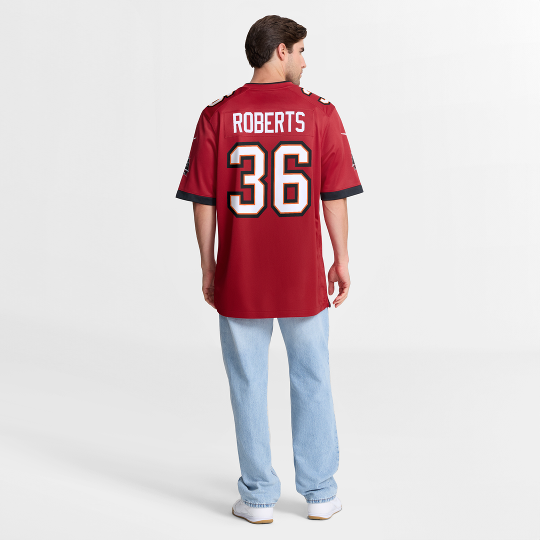 Tampa Bay Buccaneers JJ Roberts Nike Red Game Jersey