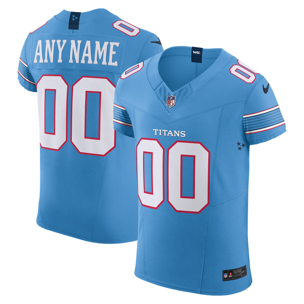 Tennessee Titans Nike Light Blue Vapor FUSE Elite Custom Jersey