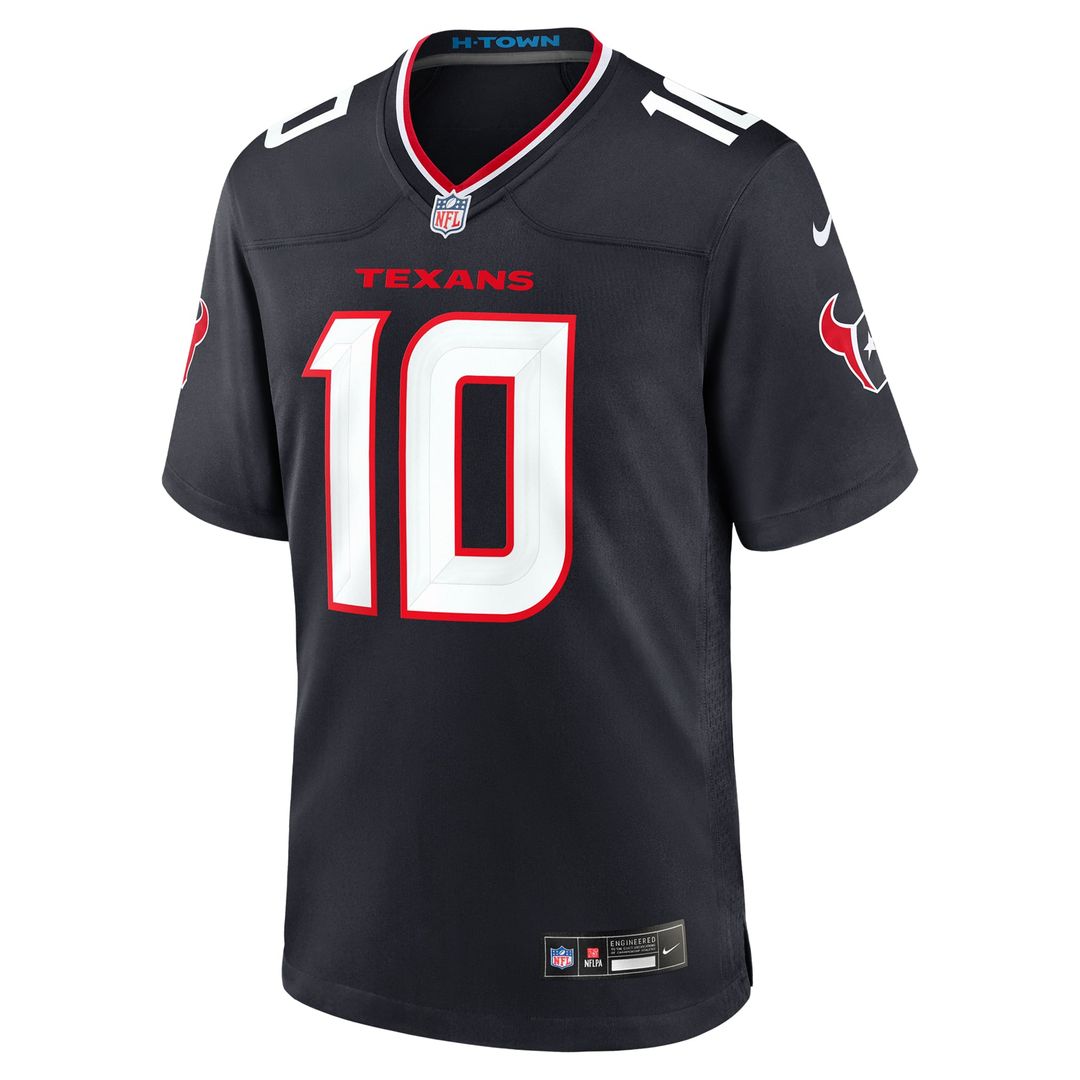 Houston Texans Davis Mills Nike Navy Game Jersey