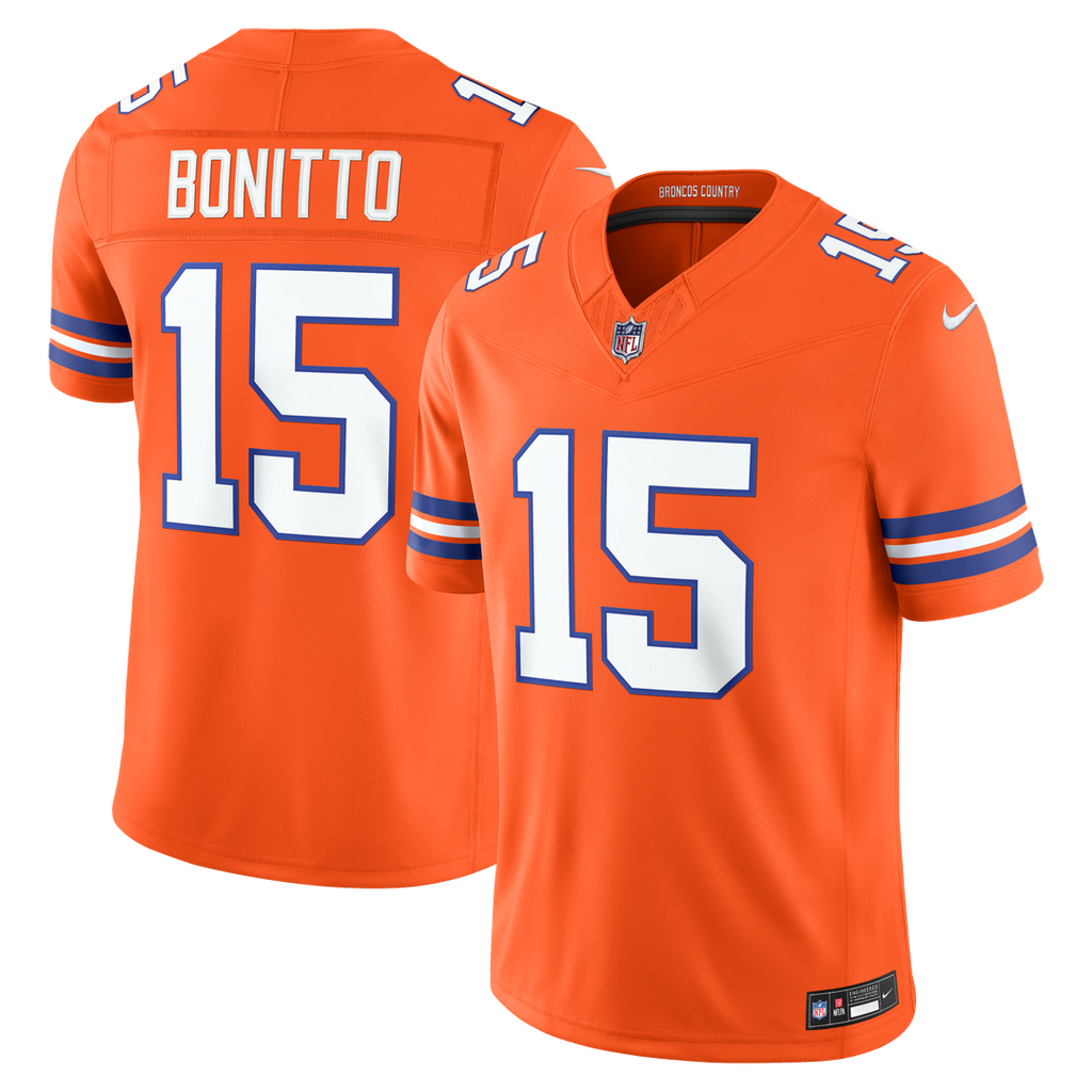 Denver Broncos Nik Bonitto Nike Orange Alternate Mile High Collection 1977 Throwback Vapor FUSE Stitched Limited Jersey