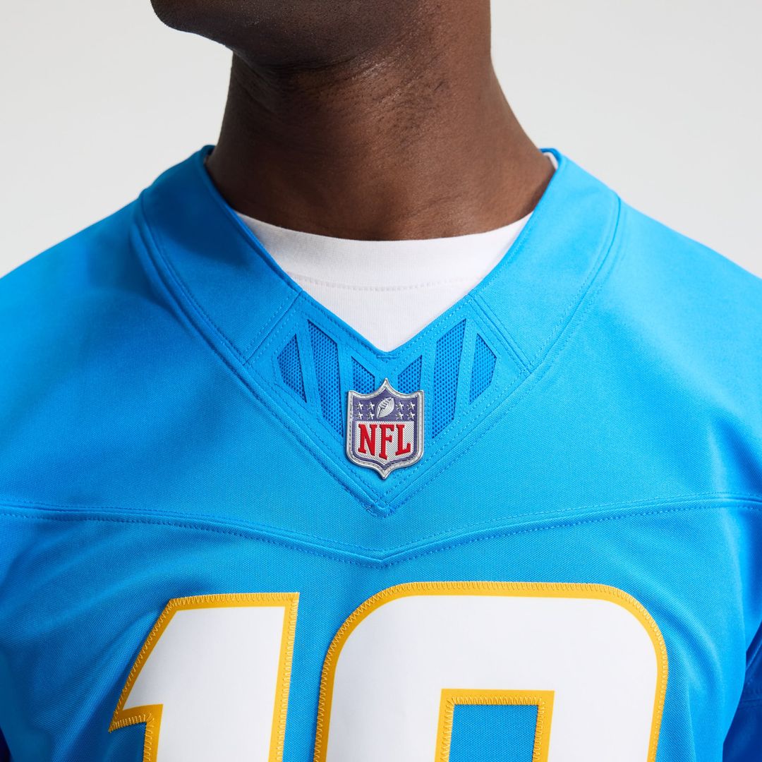 Los Angeles Chargers Justin Herbert Nike Navy Alternate Super Chargers Vapor FUSE Stitched Limited Jersey