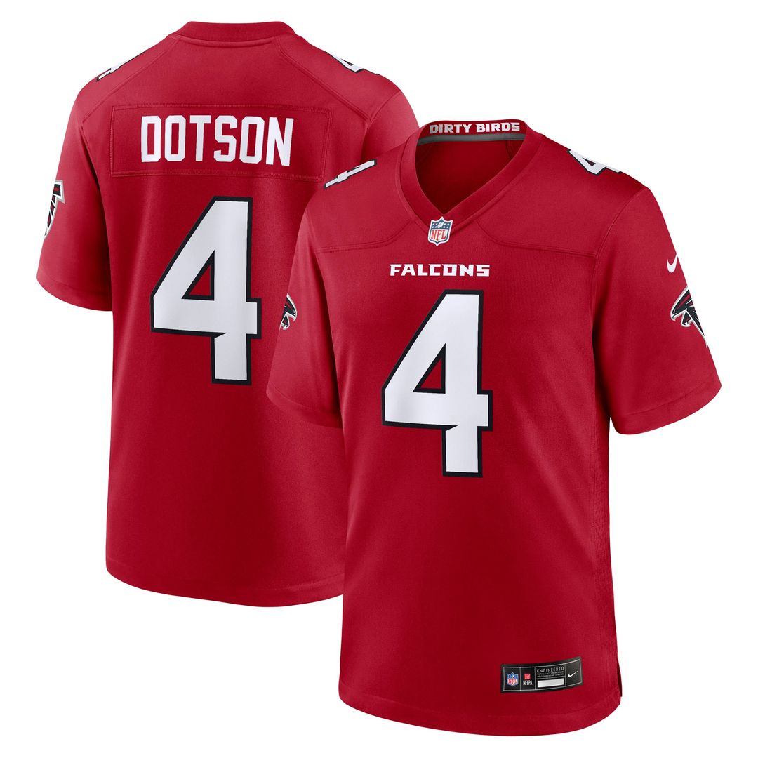 Atlanta Falcons Jahan Dotson Nike Red Game Jersey