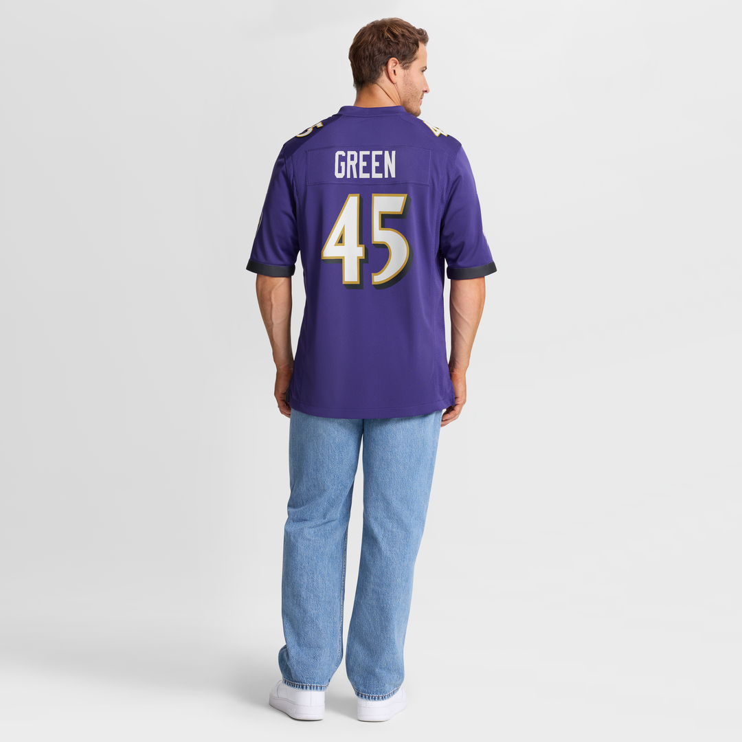 Baltimore Ravens Mike Green Nike Purple Game Jersey
