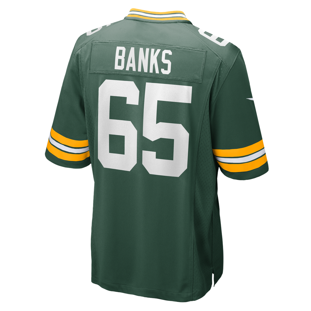 Green Bay Packers Aaron Banks Nike Green Game Jersey