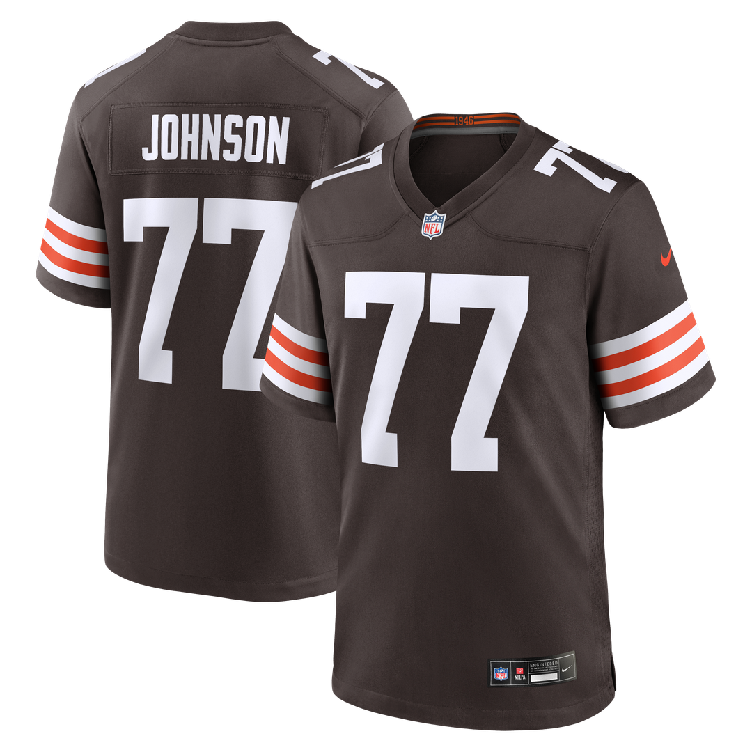 Cleveland Browns Zion Johnson Nike Brown Game Jersey