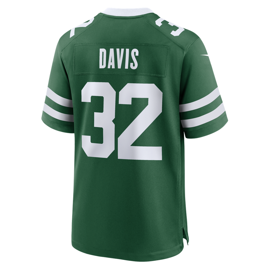 New York Jets Isaiah Davis Nike Legacy Green Game Jersey