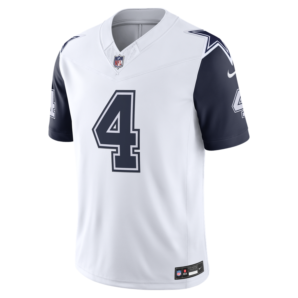 Dallas Cowboys Dak Prescott Nike White Alternate Vapor FUSE Stitched Limited Jersey