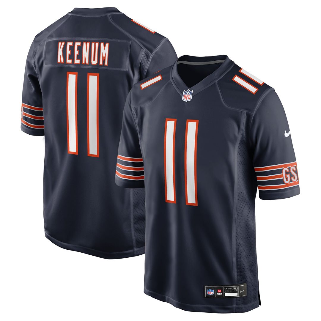 Chicago Bears Case Keenum Nike Navy Game Jersey