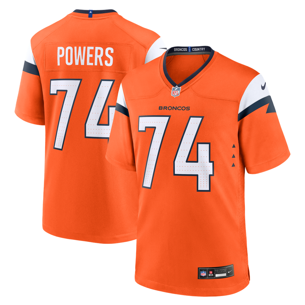 Denver Broncos Ben Powers Nike Orange Game Jersey