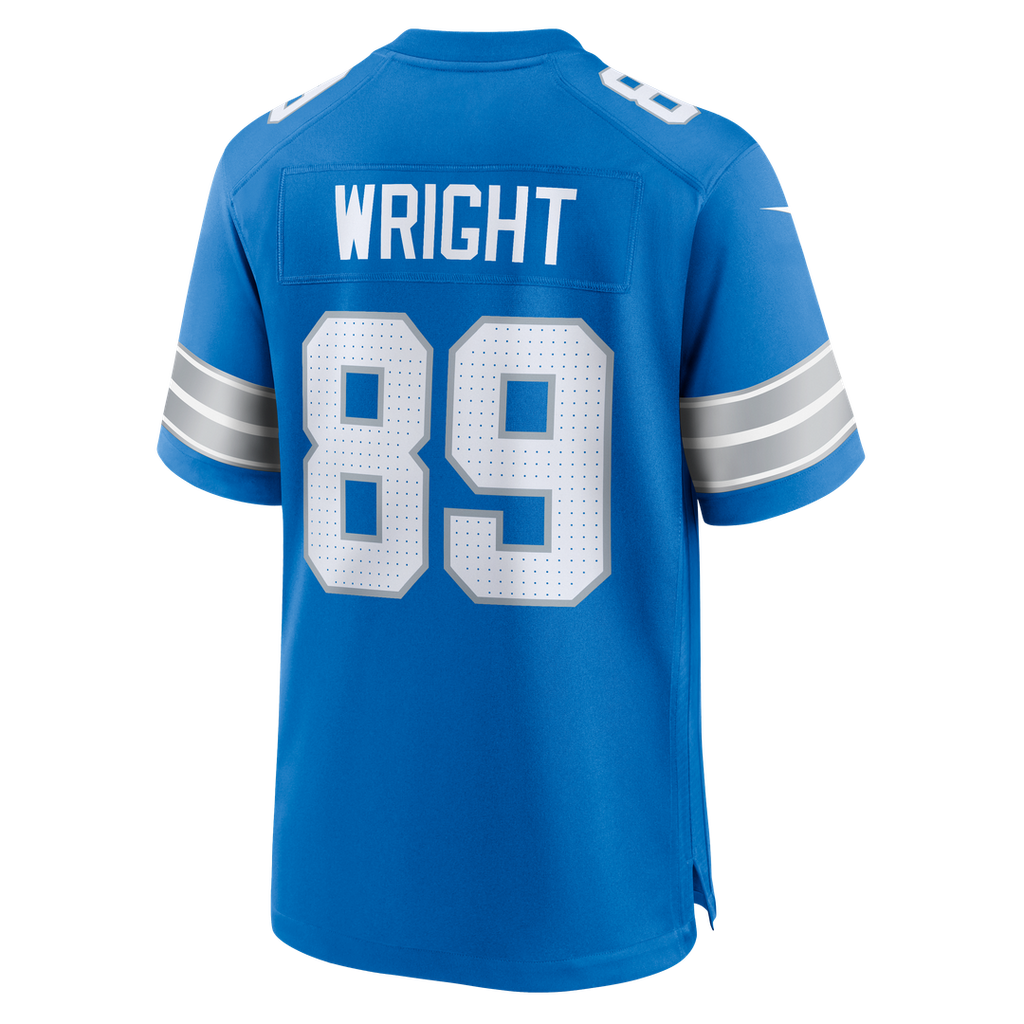 Detroit Lions Brock Wright Nike Blue Game Jersey