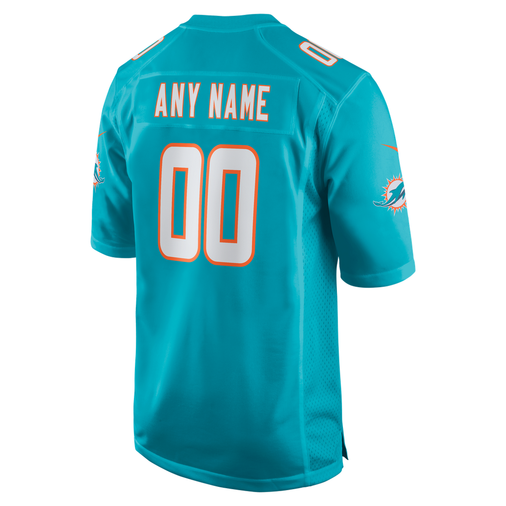 Miami Dolphins Nike Aqua Custom Jersey