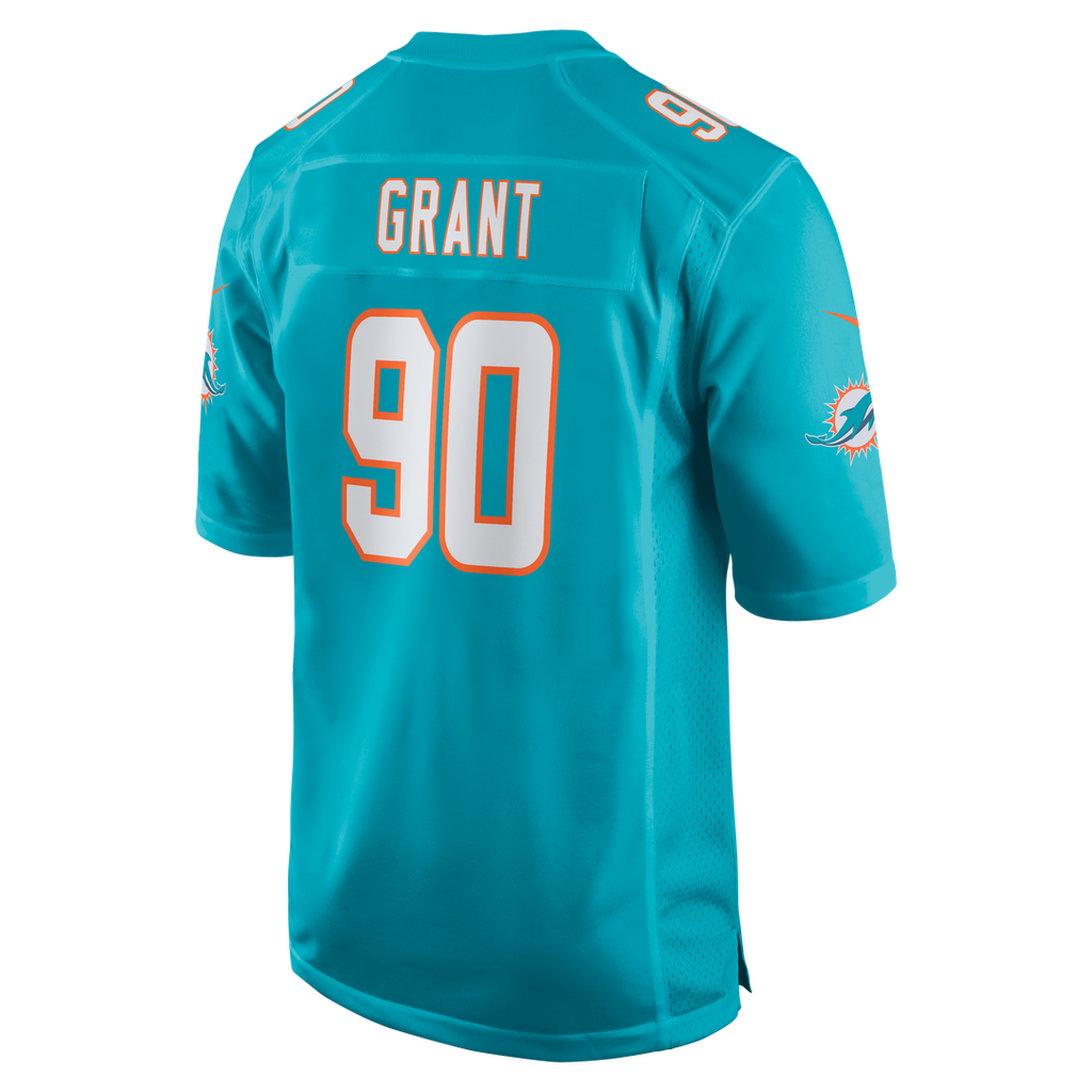 Miami Dolphins Kenneth Grant Nike Aqua Game Jersey