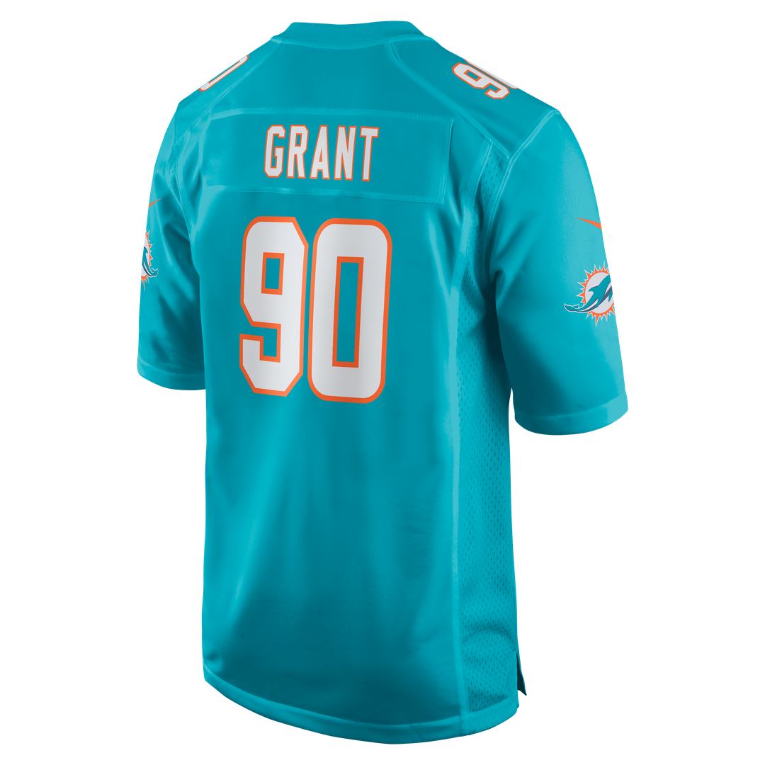 Miami Dolphins Kenneth Grant Nike Aqua Game Jersey