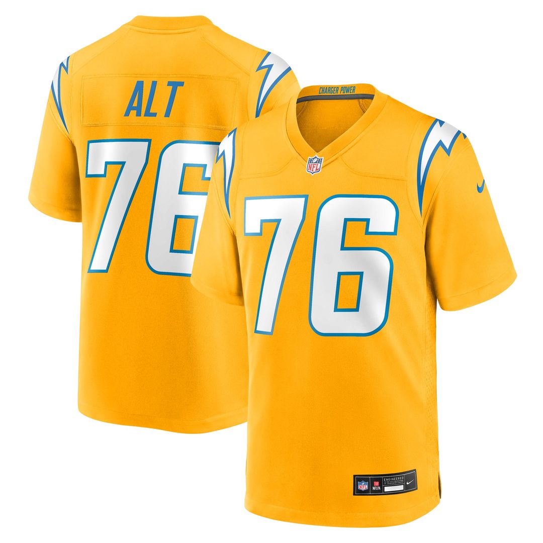 Los Angeles Chargers Joe Alt Nike Gold Alternate Charger Power Game Jersey