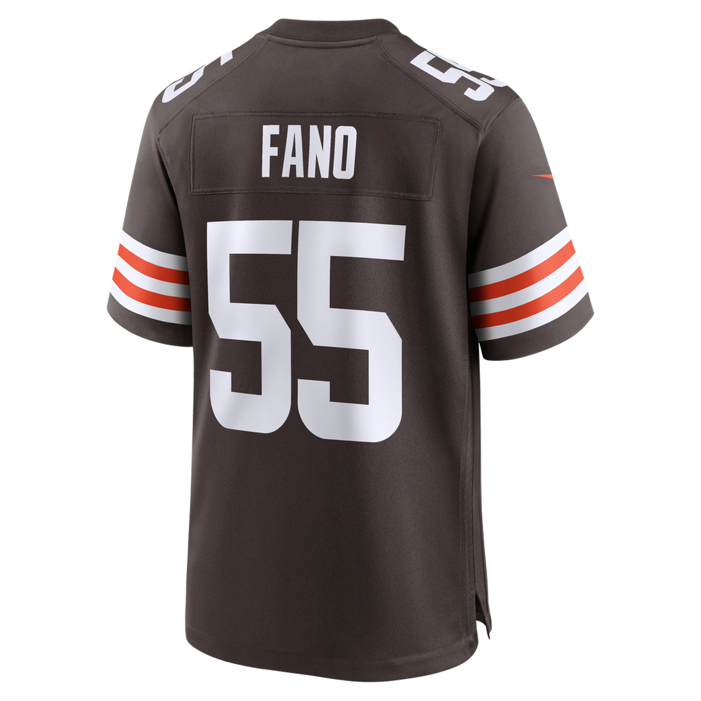 Cleveland Browns Spencer Fano Nike Brown Game Jersey