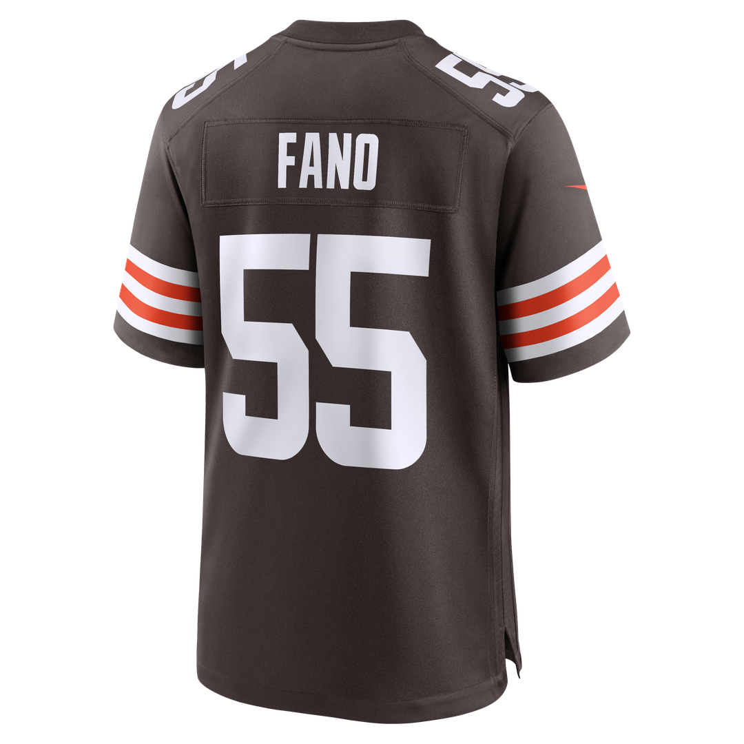 Cleveland Browns Spencer Fano Nike Brown Game Jersey