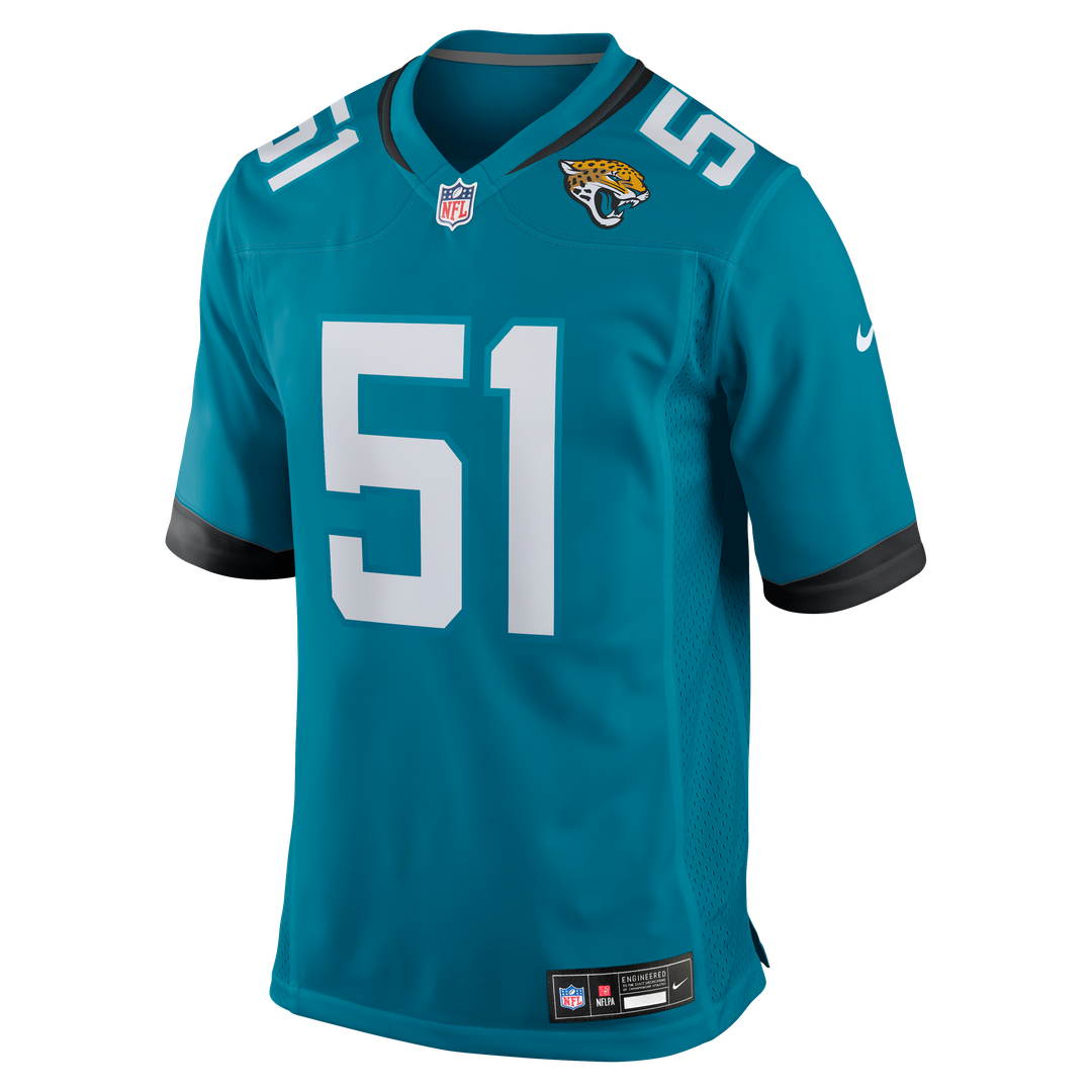 Jacksonville Jaguars Ventrell Miller Nike Teal Game Jersey