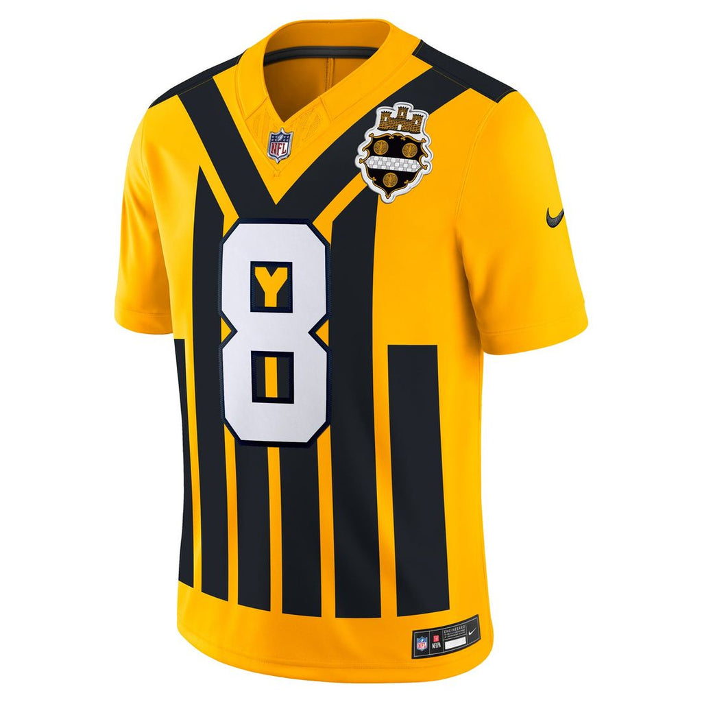 Pittsburgh Steelers Aaron Rodgers Nike Gold Alternate Vapor FUSE Limited Jersey
