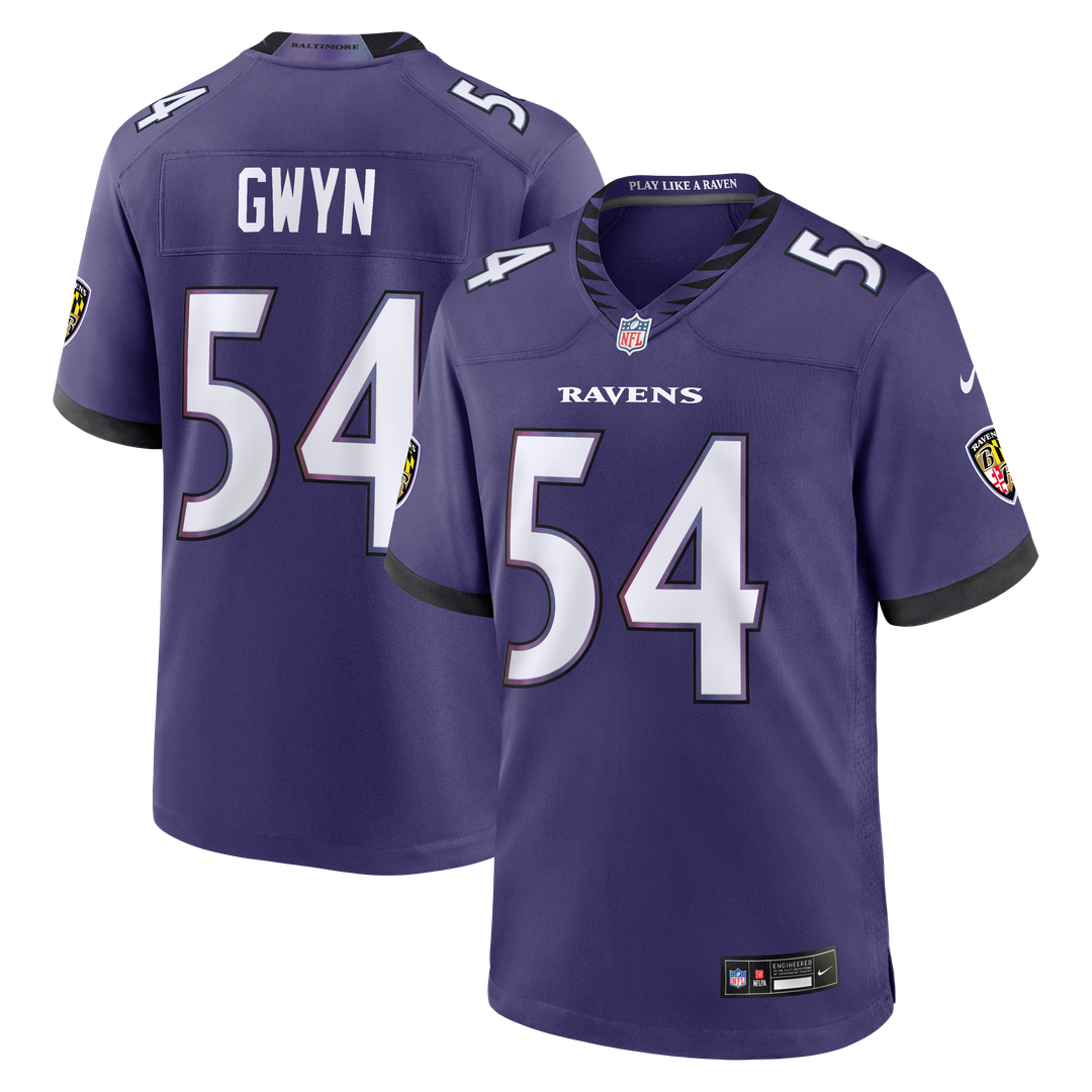 Baltimore Ravens Jovaughn Gwyn Nike Purple Game Jersey